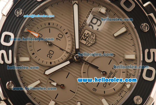 Tag Heuer Aquaracer Swiss Valjoux 7750 Automatic Full Steel with Brown Dial and SS Strap- 1:1 Original - Click Image to Close